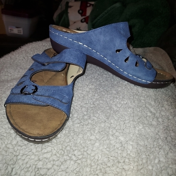 Band wagon comfort sandal faux Leather size 8 - Picture 6 of 12